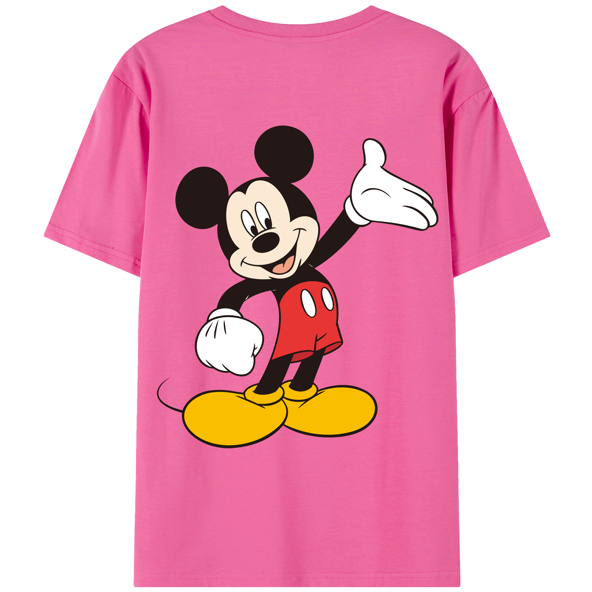 （画像用） ミッキーマウス Mickey Mouse レディース半袖Tシャツ(バックプリント)